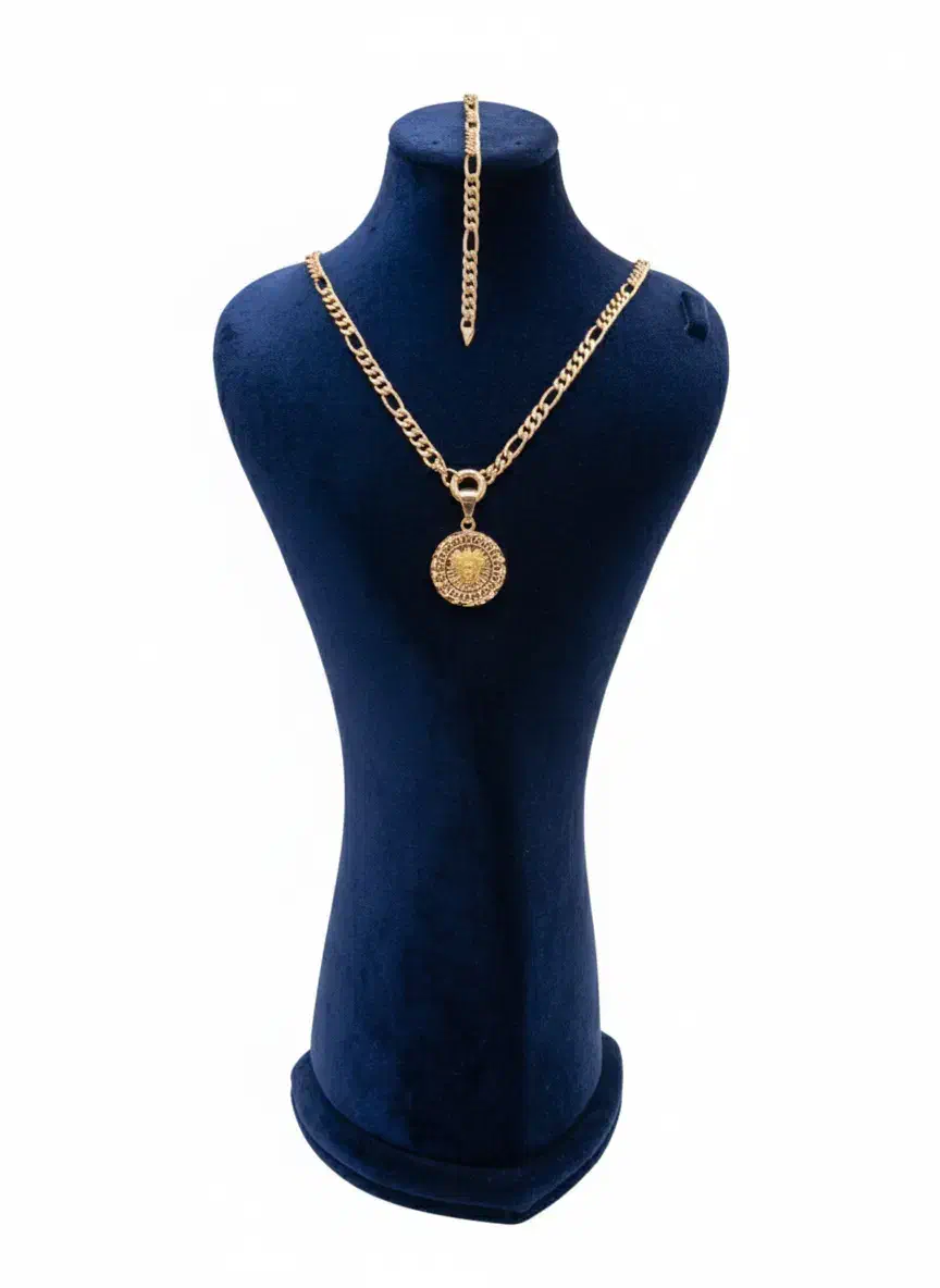 نیم ست طلا به همراه پلاک فقط ۸.۵٪|جواهرات|رشت, بازار|دیوار