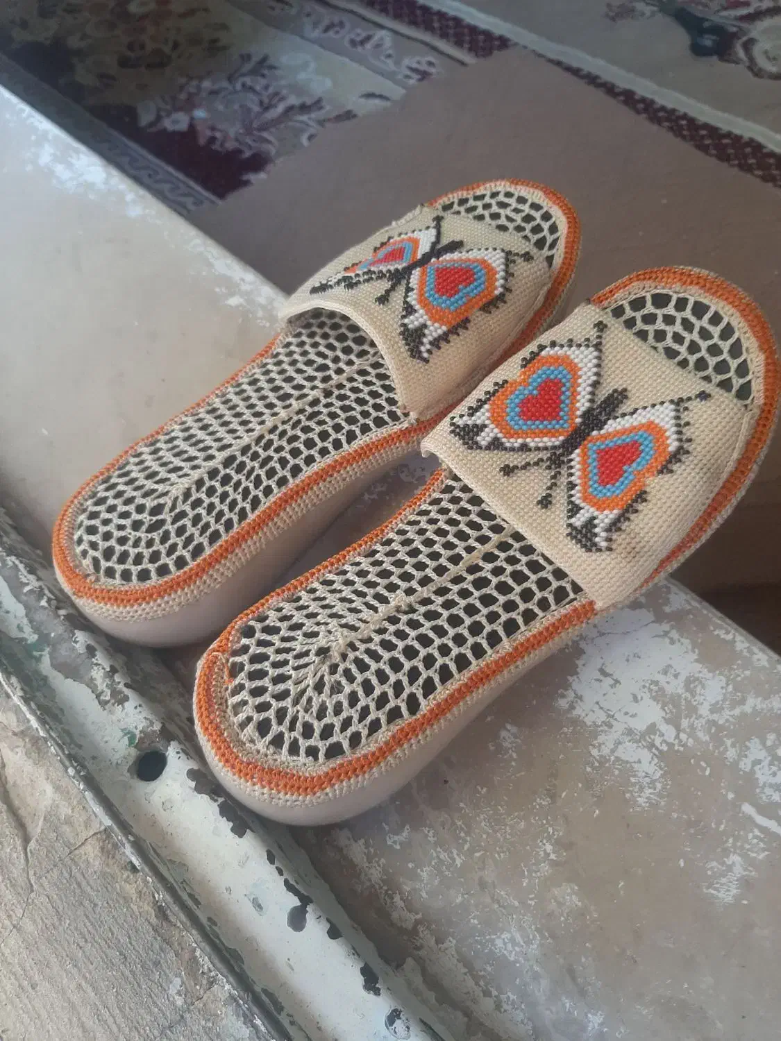 دمپایی زندان بافت زنانه طرح پروانه|کیف، کفش، کمربند|خرمآباد, |دیوار