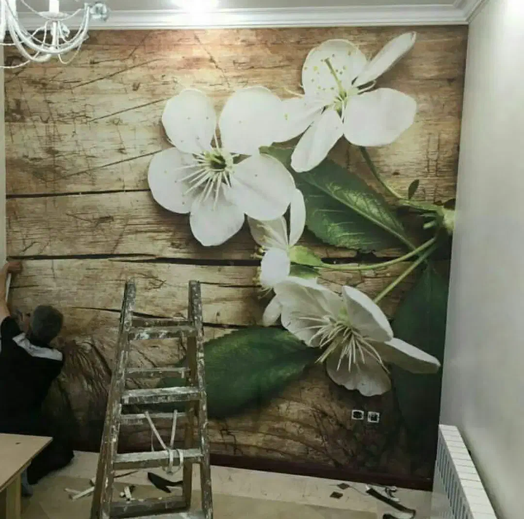 نصب کاغذ دیواری و نقاشی ساختمان|خدمات پیشه و مهارت|کرج, عظیمیه|دیوار