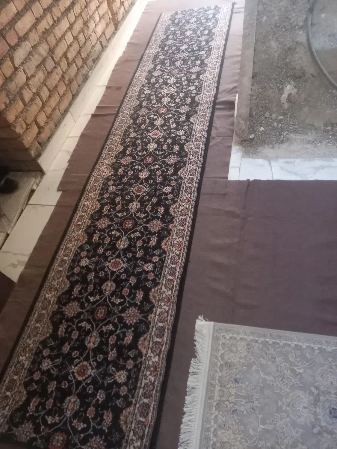 پشتی فرشی سرمه ای|پشتی|ایوان, |دیوار