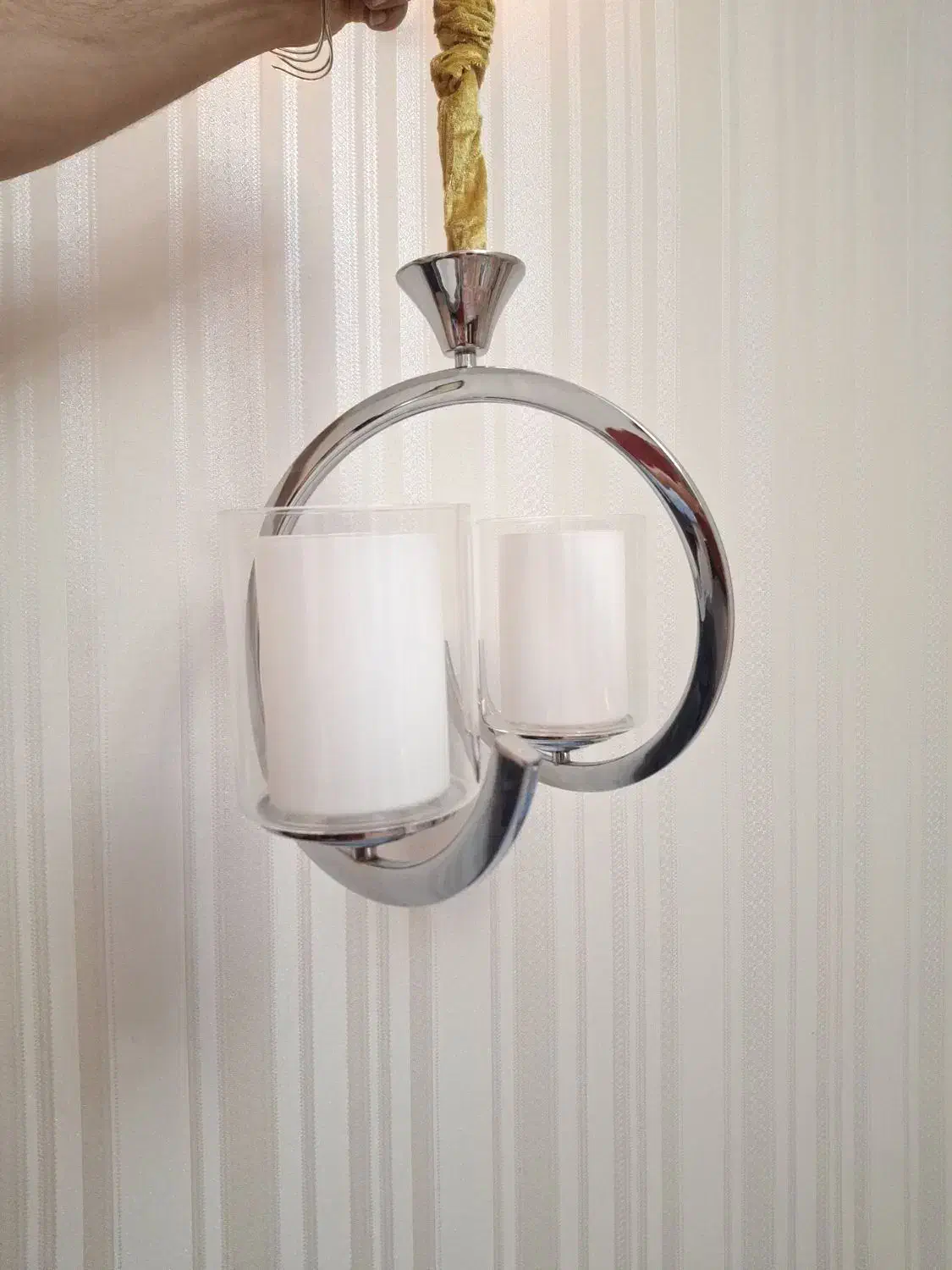 لوستر دو ساخه|لوستر و چراغ آویز|فردیس, داوری|دیوار