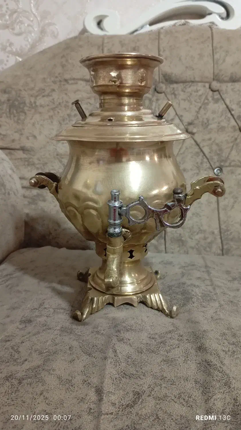 سماوربرنجی ضخیم|سماور، چای‌ساز، قهوه‌ساز|قرچک, شهرک طلائیه|دیوار