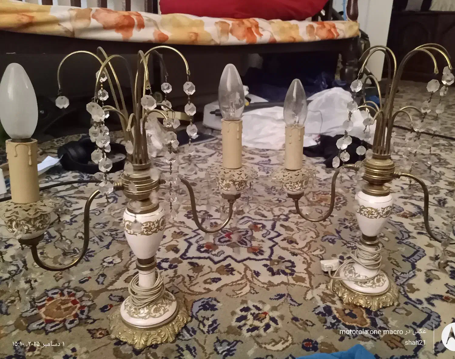 شمعدانی رومیزی برنجی|کلکسیون اشیاء عتیقه|تهران, بهار|دیوار
