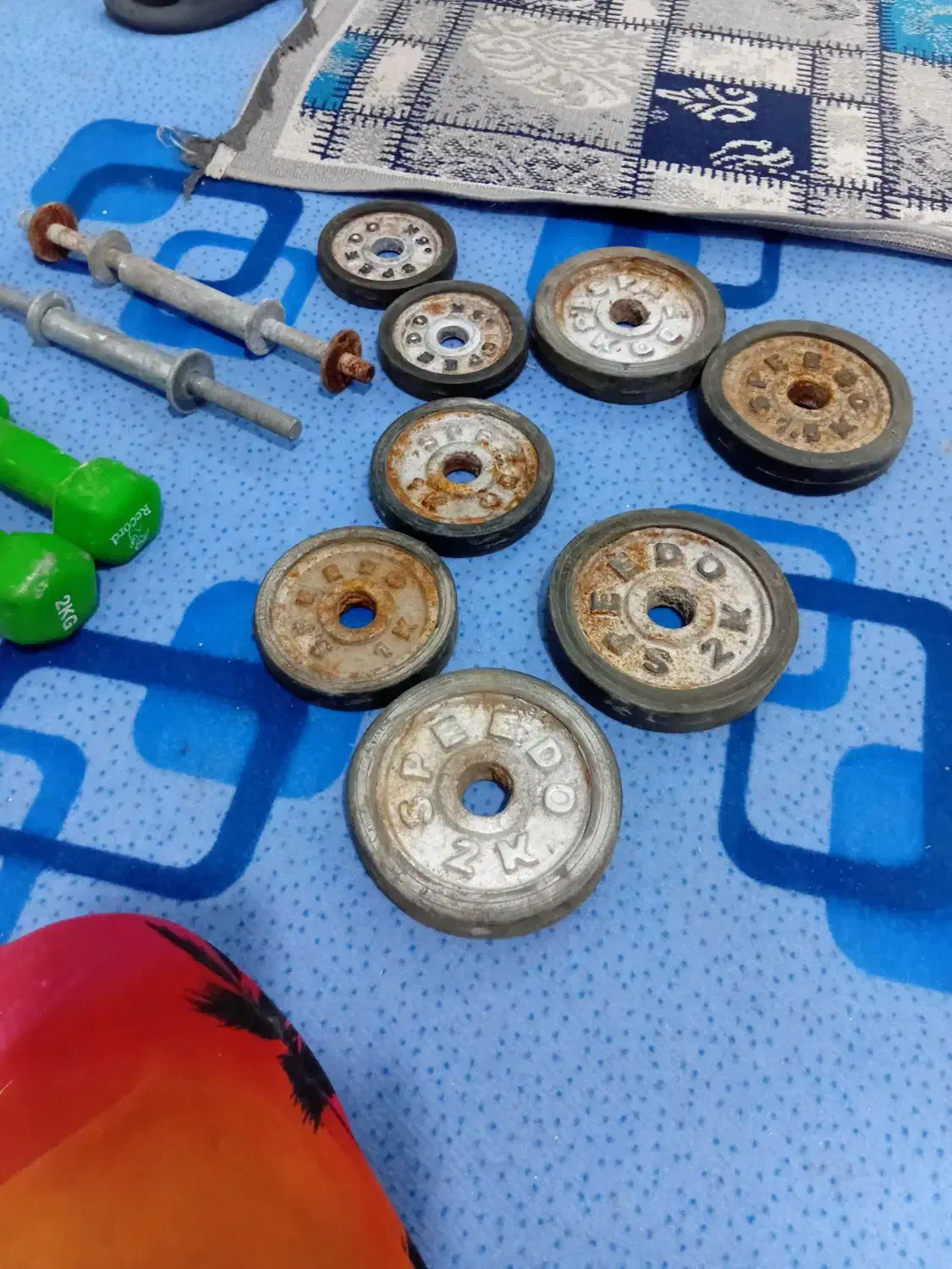 دمبل والتر بایستههای کارکرده جمعا ۲۰کیلو|تجهیزات ورزشی|مشهد, نوید|دیوار