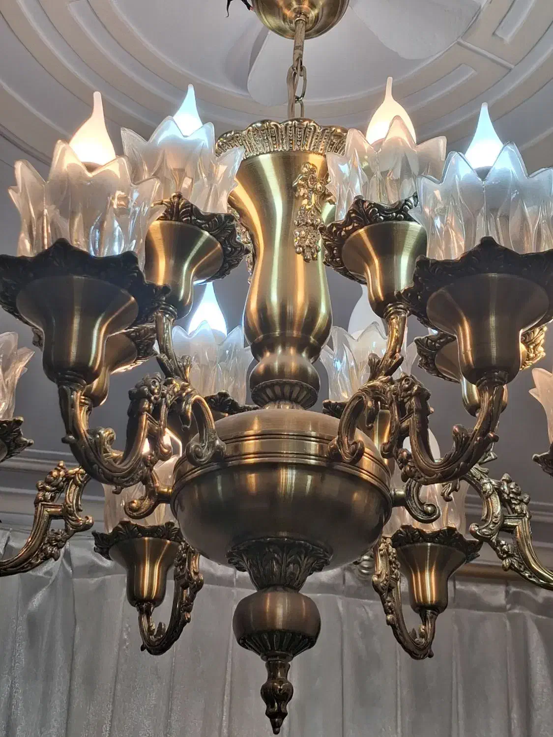 لوستر تمام برنج|لوستر و چراغ آویز|تهران, مختاری|دیوار