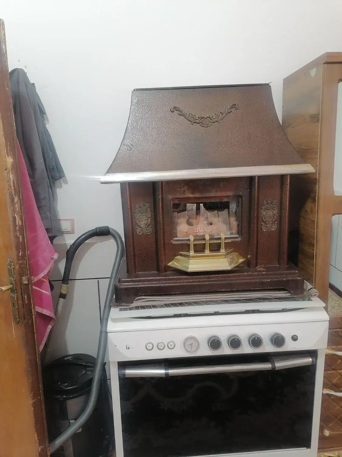 بخاری شومینه|بخاری، هیتر، شومینه|ازنا, |دیوار