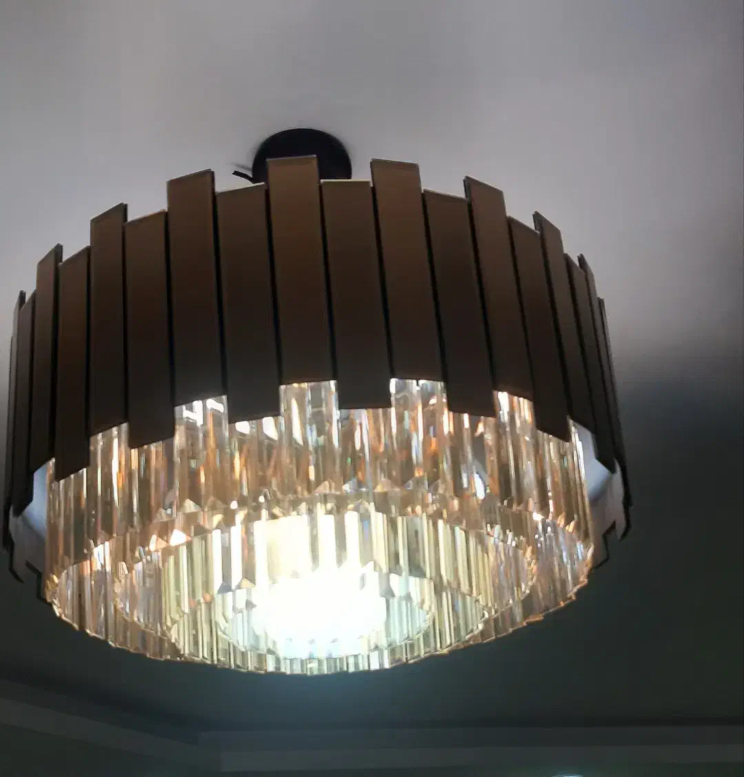 لوستر مسی رنگ زیبا و نو|لوستر و چراغ آویز|اصفهان, کوی شهید کشوری|دیوار