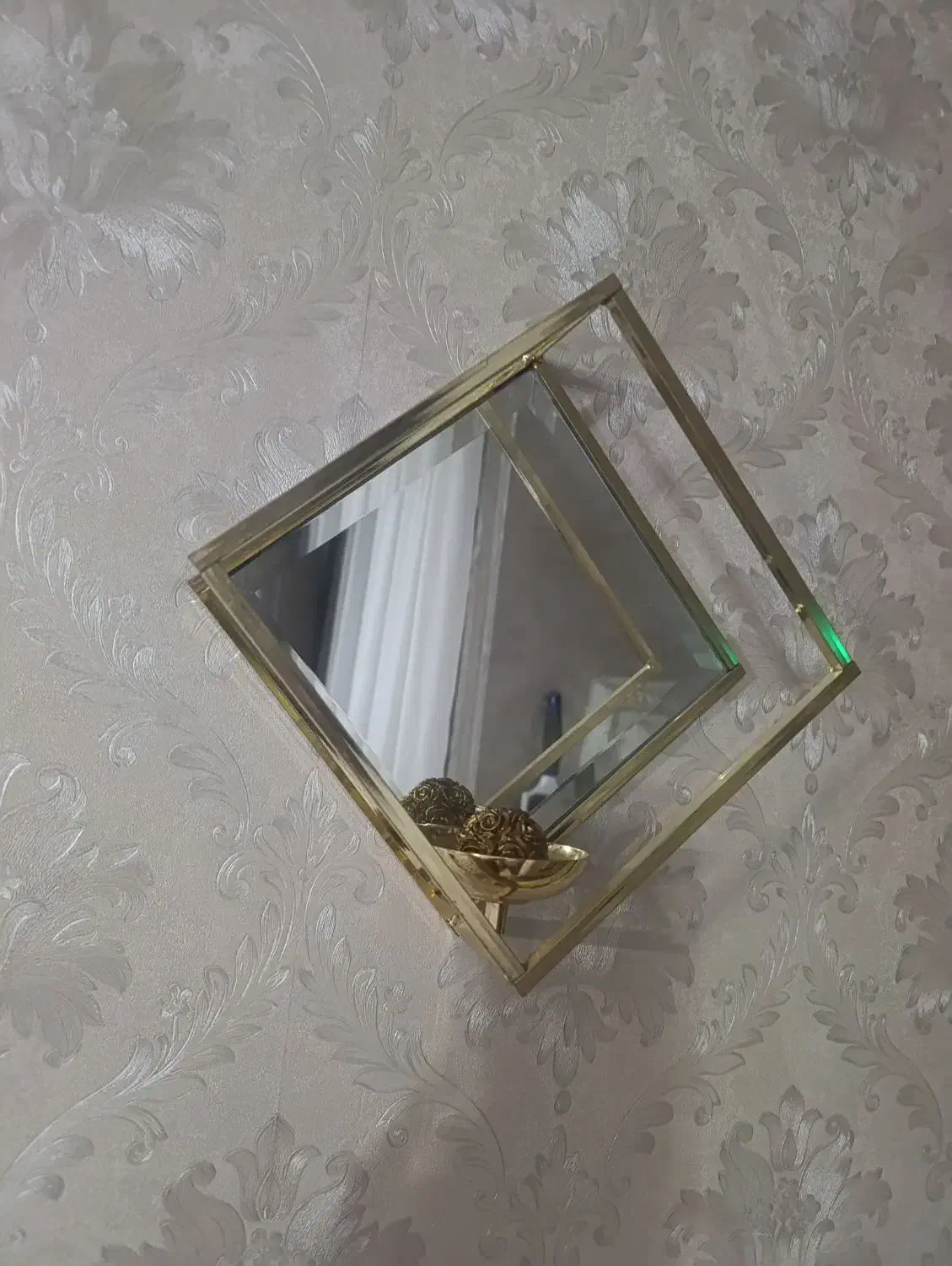 دوعدد دیوار کوب آینه ای|صنایع دستی و سایر لوازم تزئینی|تهران, افسریه جنوبی|دیوار