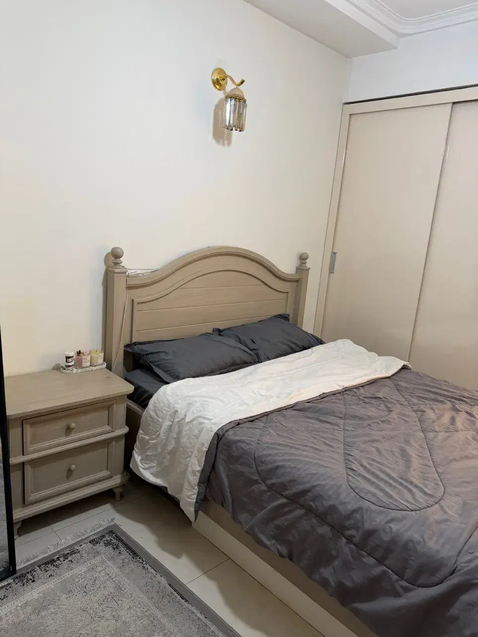 تخت دو نفره وجک و پاتختی و تشک دریم لند پد دار|تخت و سرویس خواب|تهران, تهرانسر شمالی|دیوار