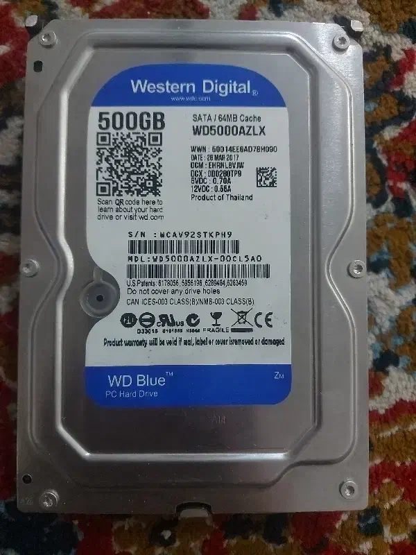 هارد 500 وسترن دیجیتال|قطعات و لوازم جانبی رایانه|نسیمشهر, |دیوار