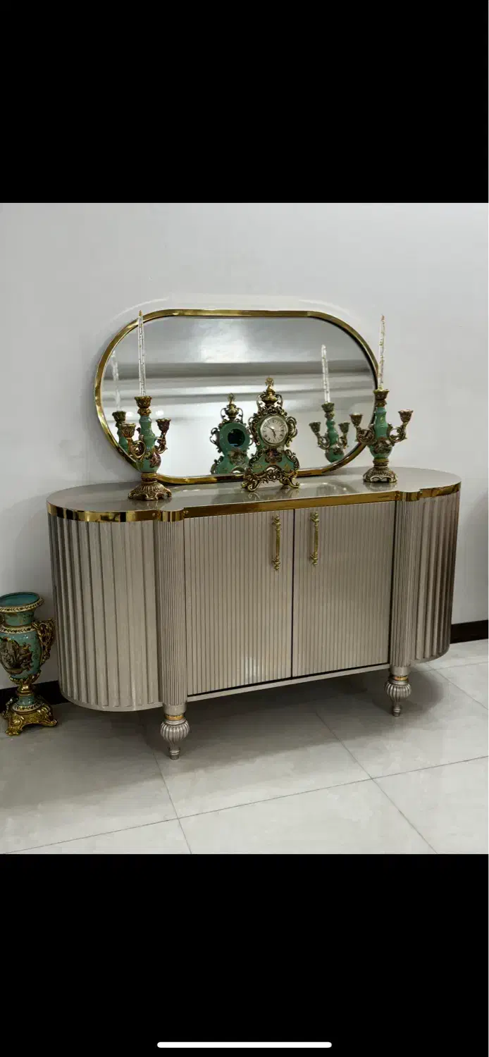 اینه و کنسول و شمعدان و ساعت|بوفه، ویترین، کنسول|نیشابور, شهرک ولیعصر|دیوار