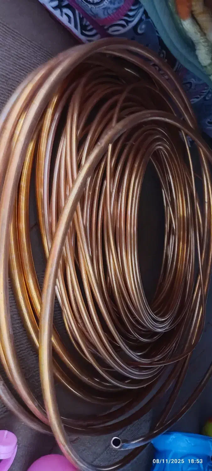 لوله مسی کولر گازی|کولر گازی و فنکوئل|لردگان, |دیوار