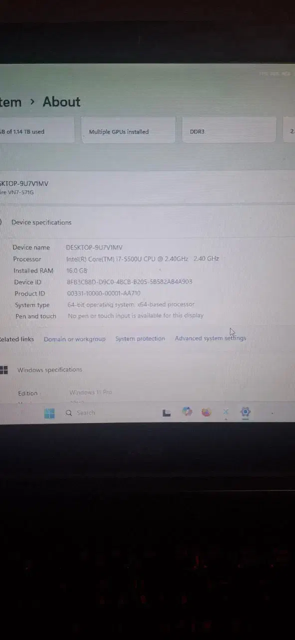 لب تاب  acer nitro v15|رایانه همراه|قزوین, |دیوار
