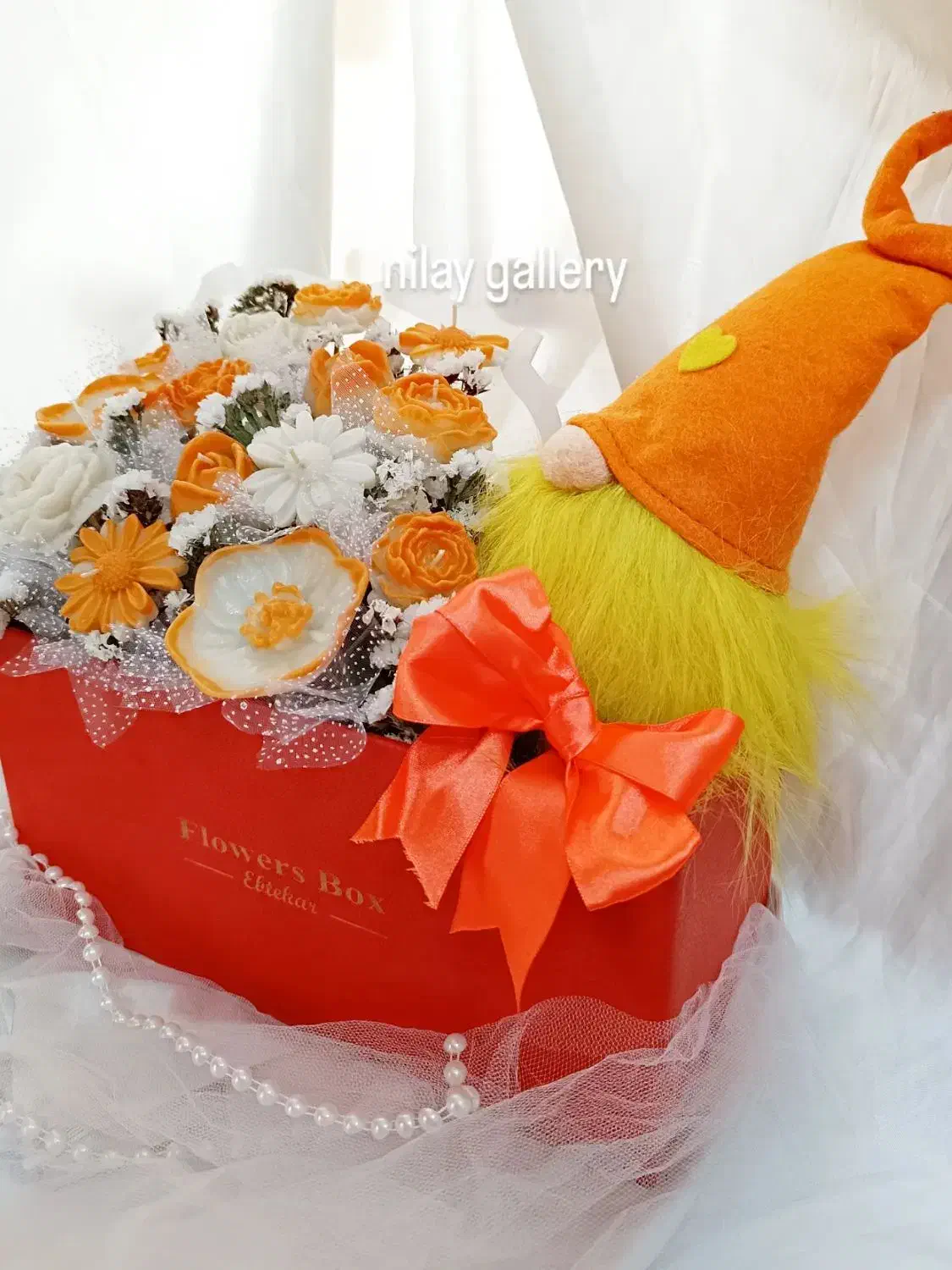 باکس گل شمعی و عروسک تم پاییز|صنایع دستی و سایر لوازم تزئینی|ری, دولت‌آباد|دیوار