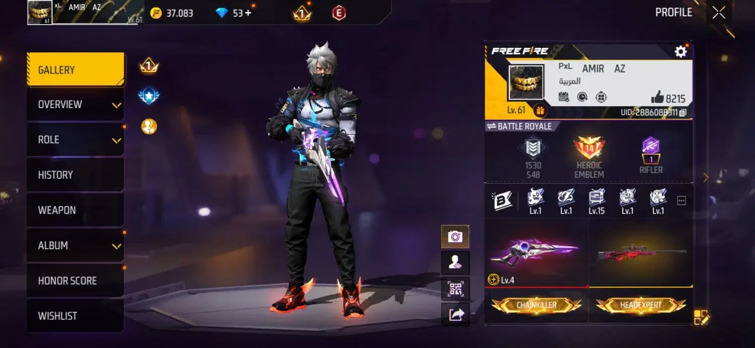 اکانت فری فایر|کنسول، بازی ویدئویی و آنلاین|خمین, |دیوار