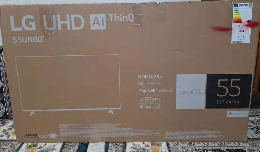 فروش تلویزیون ال جی ۵۵اینچ نو|تلویزیون و پروژکتور|لردگان, |دیوار