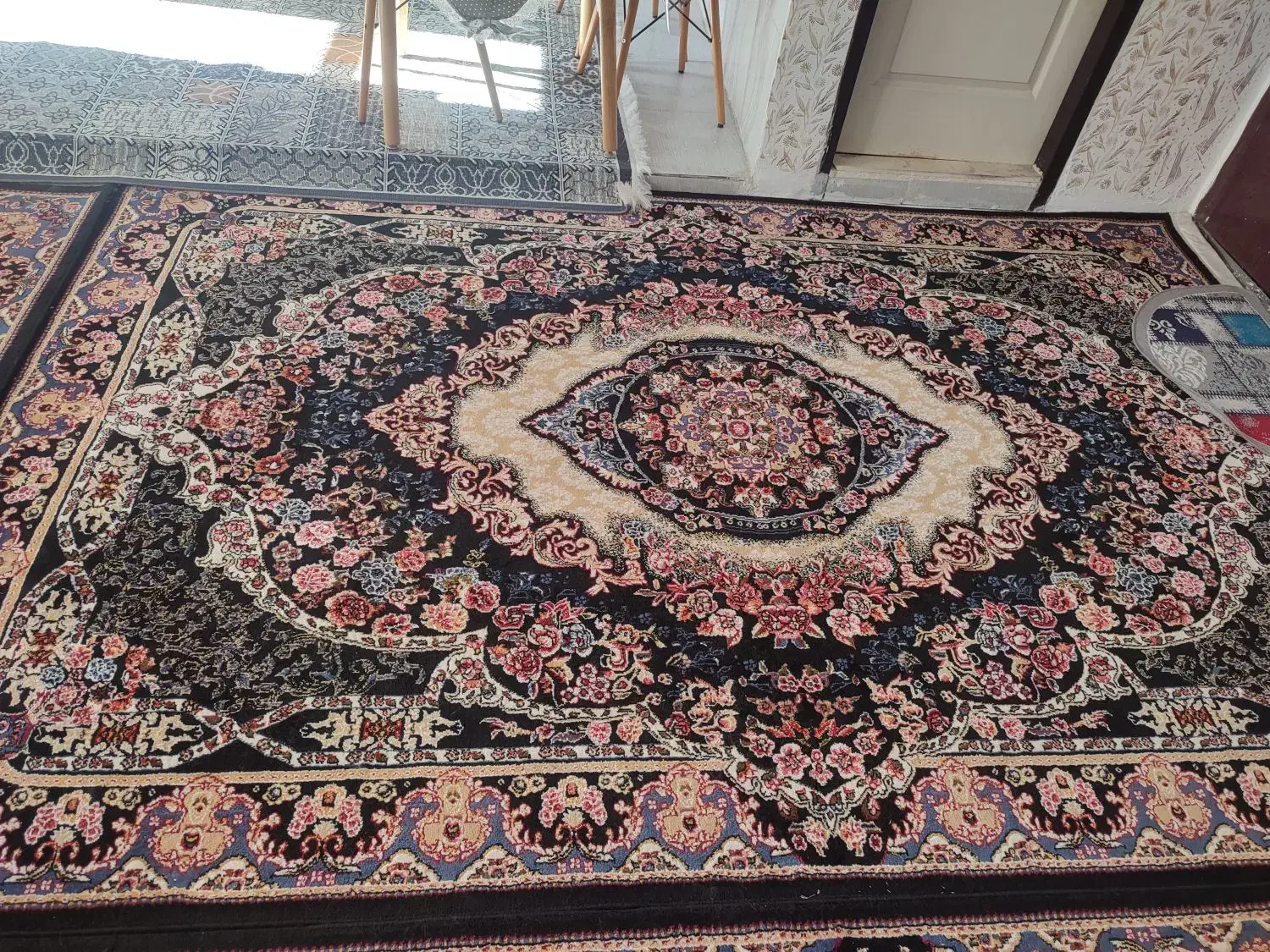 گبه فرش ۶ متری طرح دستباف گونه|گلیم، جاجیم، گبه|اسلام‌‌آباد غرب, |دیوار