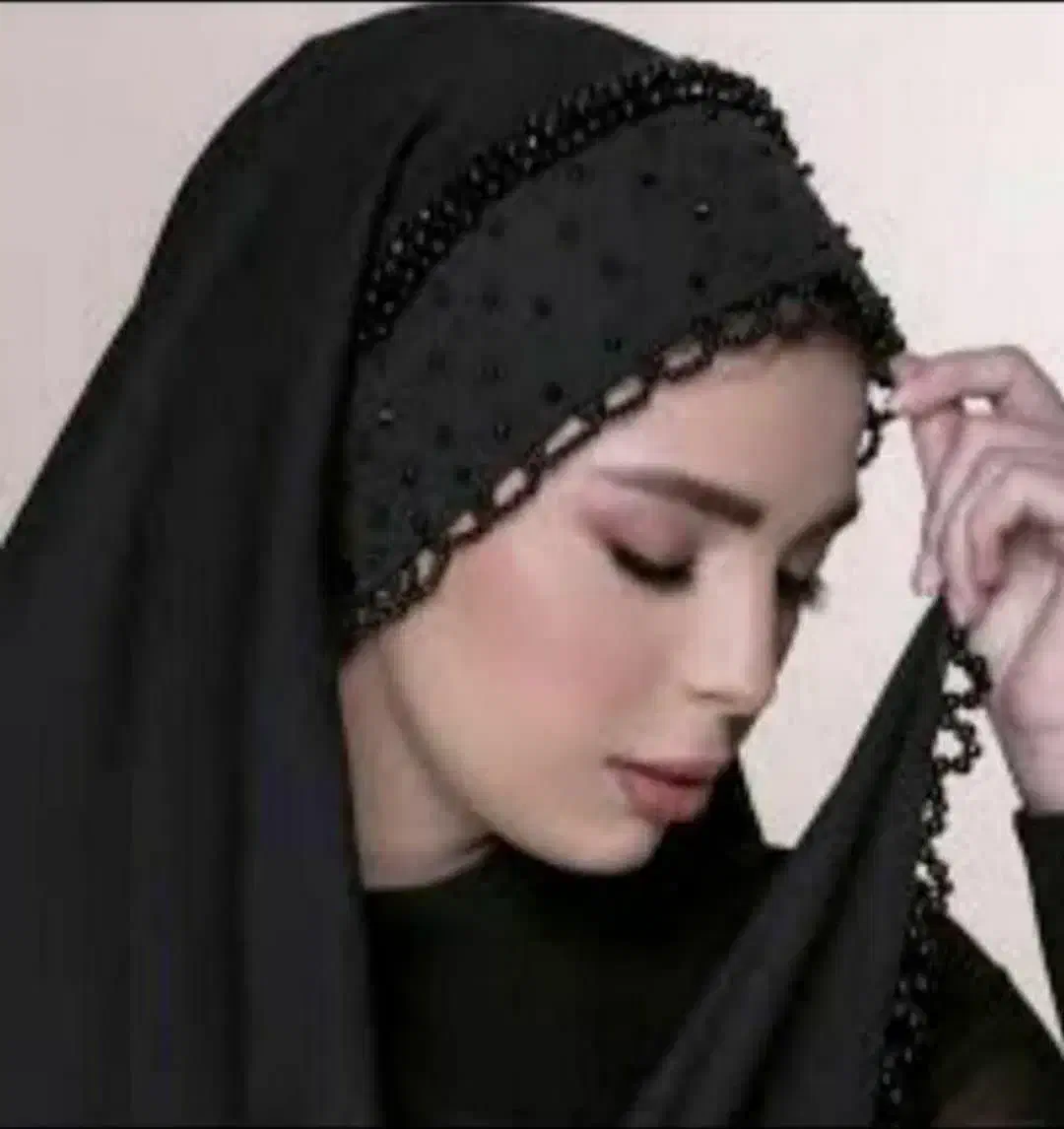 هد شال بسیار زیبا و شیک مشکی|لباس|اصفهان, لاله|دیوار