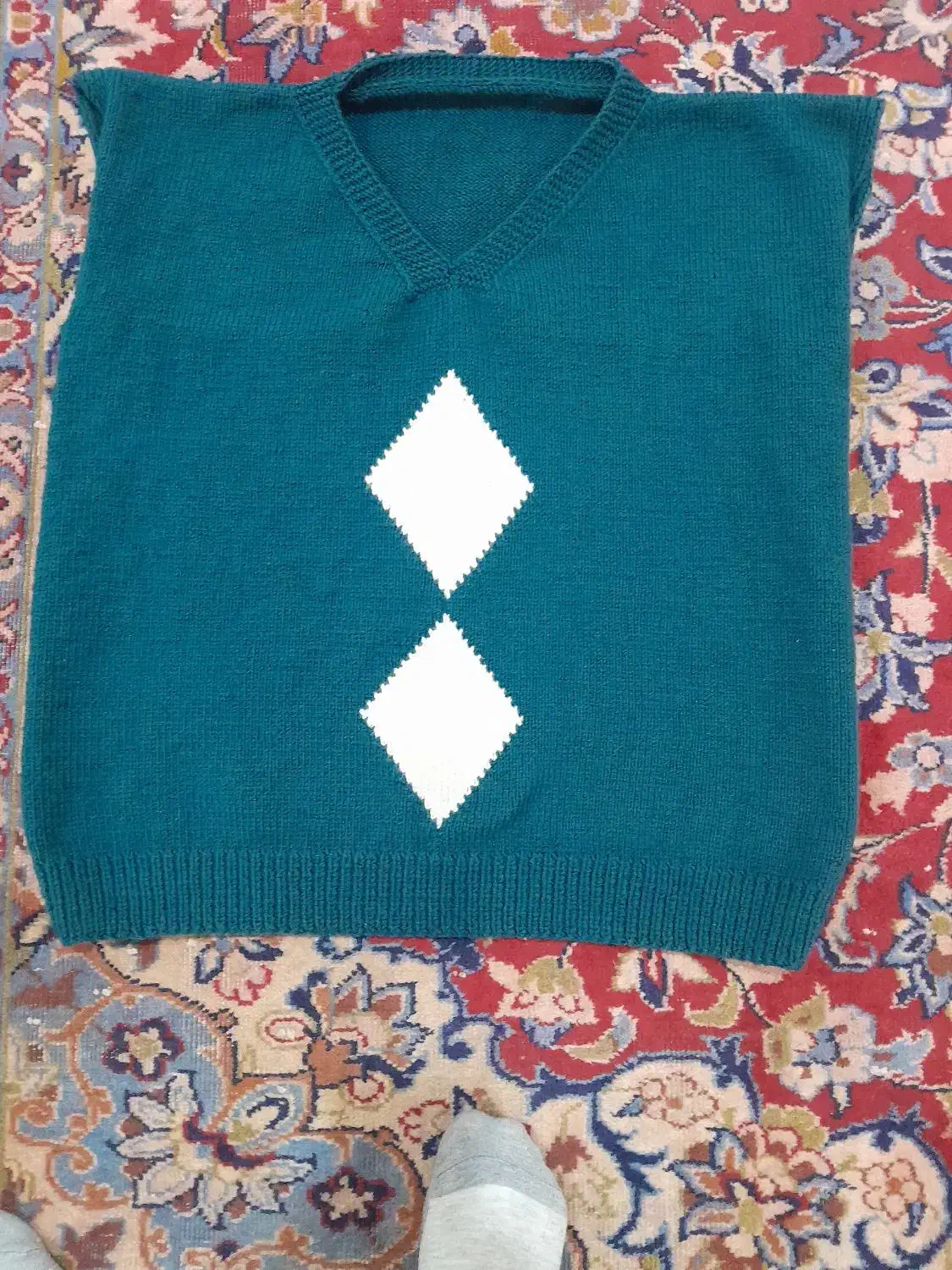 جیلیقه بافت دست باف دو ایکس لارج|لباس|آذرشهر, |دیوار