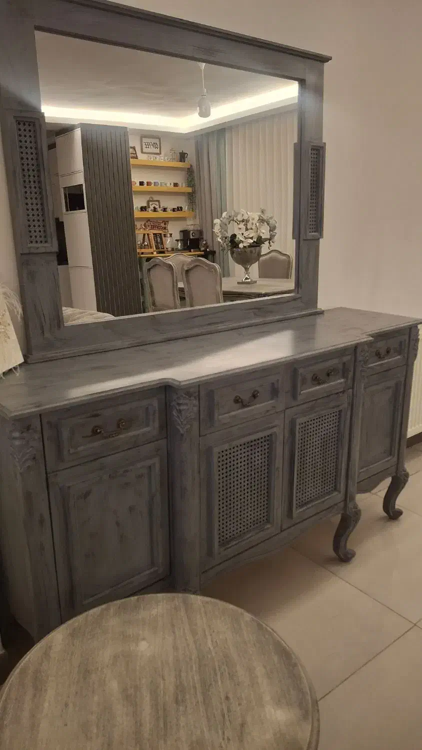 ایینه کنسول و میز تی وی|بوفه، ویترین، کنسول|رشت, لاکان|دیوار