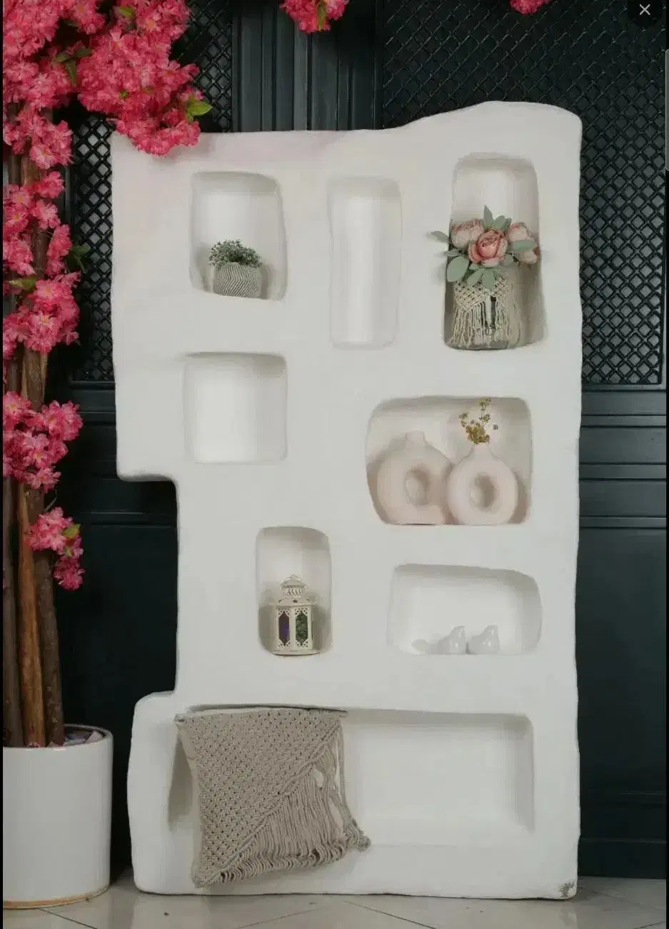 ساخت شلف و میز طرح سنگ|کتابخانه، شلف، قفسه‌های دیواری|آزادشهر, |دیوار