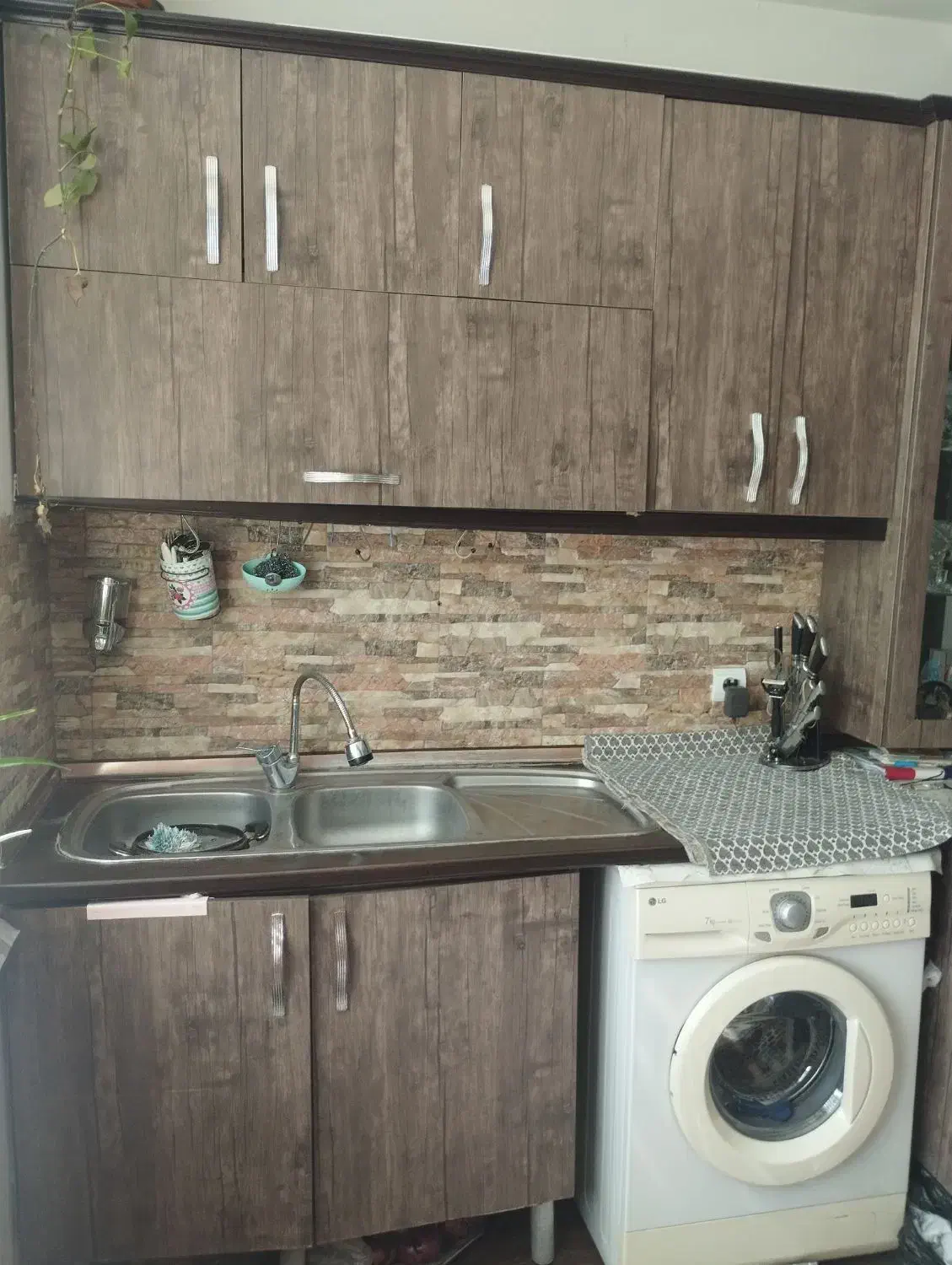 کابینت ام دی اف هود سینک سالم|آب‌چکان و نظم‌دهنده ظروف|گلستان (تهران), |دیوار