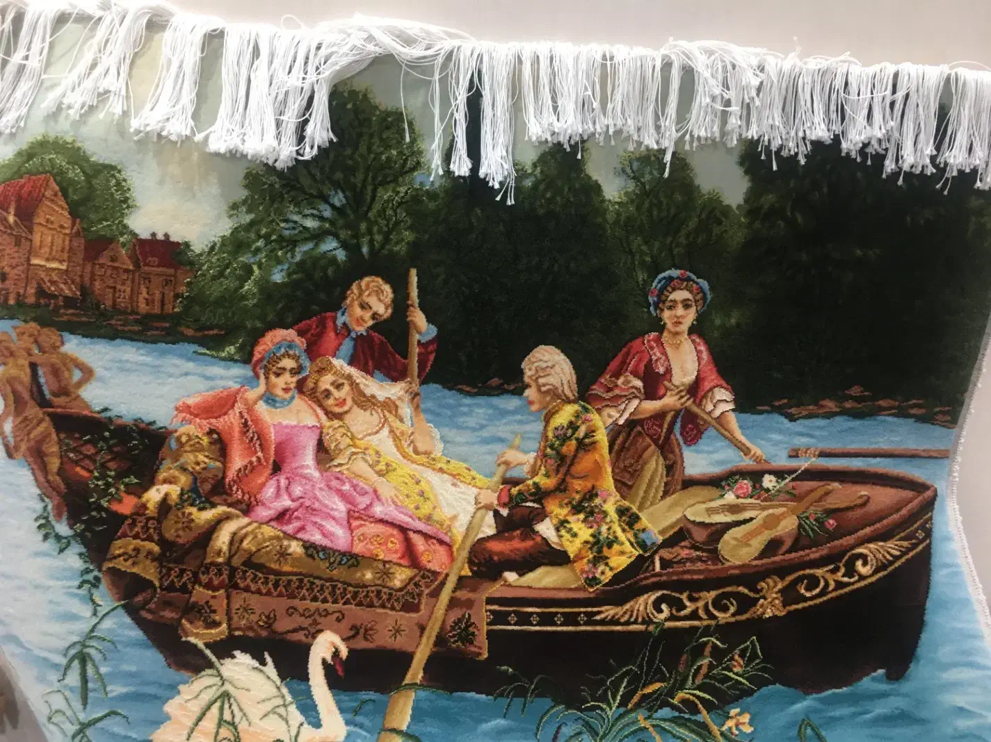 تابلو فرش دستبافت طرح قایق عشق|تابلو فرش|گنبد کاووس, |دیوار