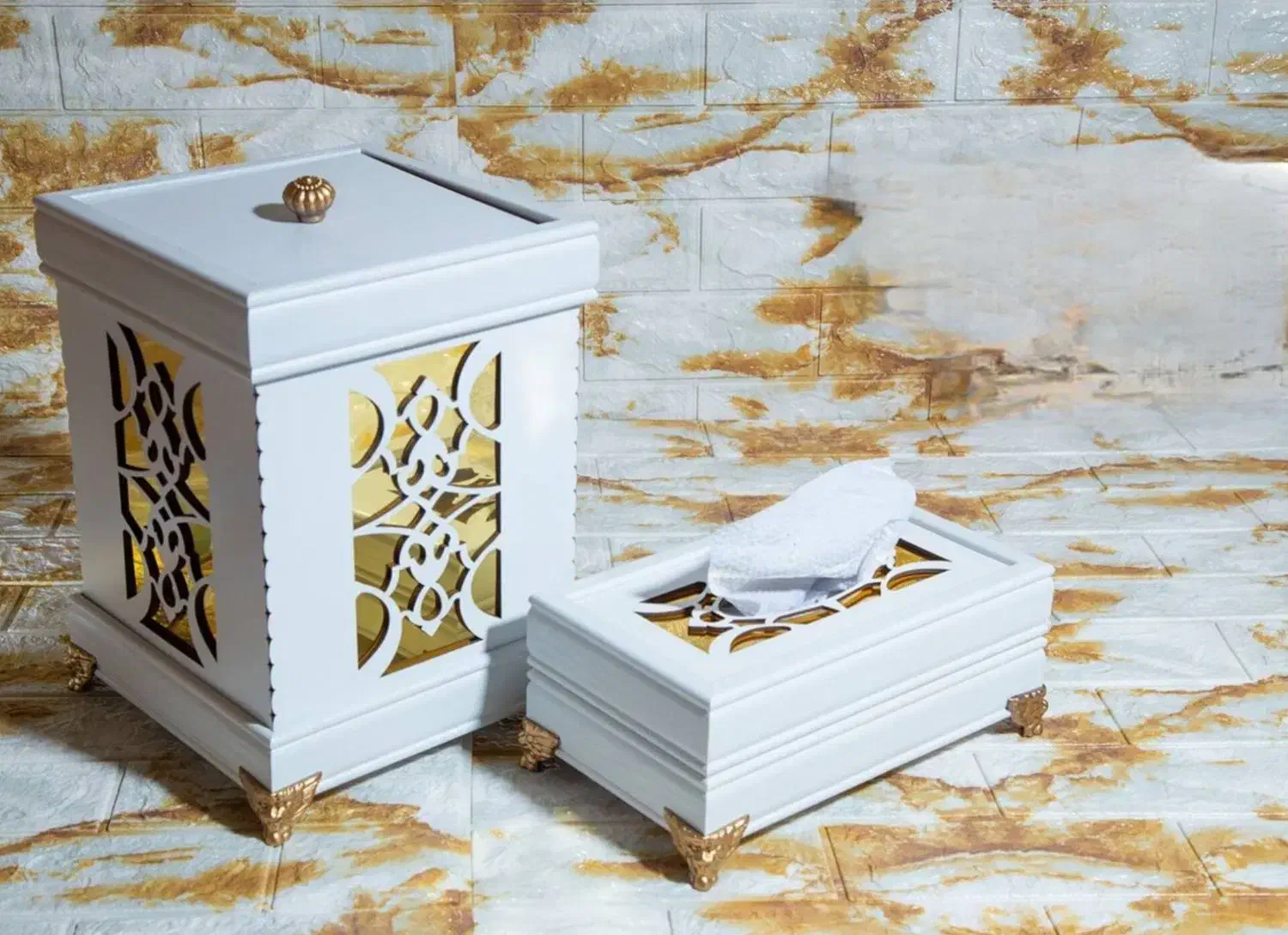 سطل و جا دستمال سطل وجعبه دستمال|صنایع دستی و سایر لوازم تزئینی|مشهد, کوشش|دیوار