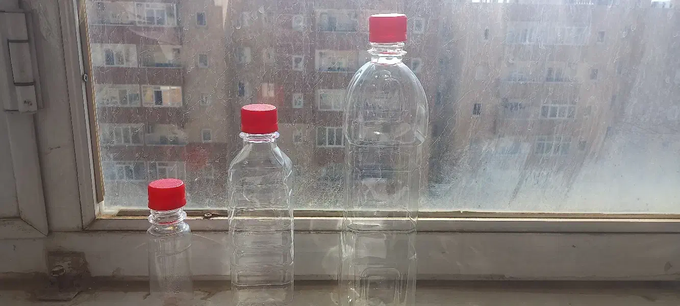 بطری در سه سایز|ظروف نگهدارنده، پلاستیکی، یکبارمصرف|زنجان, |دیوار