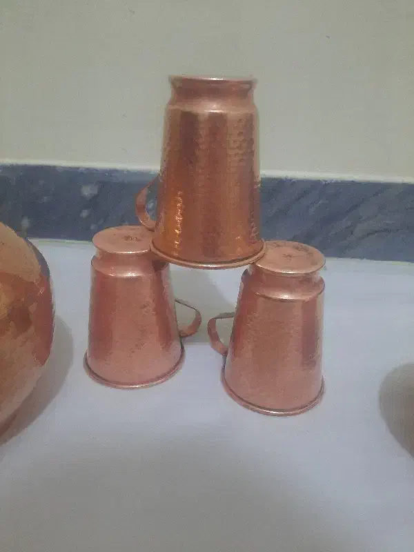 پارچ و لیوان مسی و قندان|ظروف سرو و پذیرایی|فردیس, شهرک شهید حسینی|دیوار