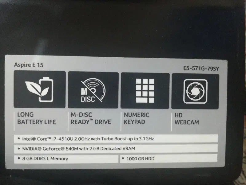 فروش لپتاپ ایسر E15|رایانه همراه|تهران, هفت چنار|دیوار