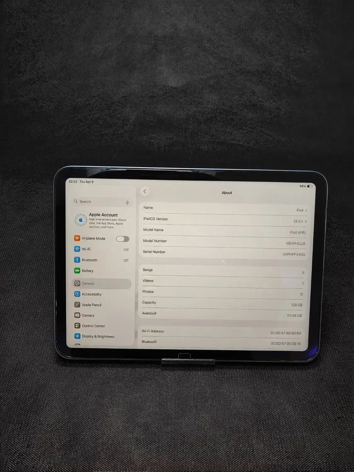 IPAD (A16) 128 G|تبلت|کرج, گوهردشت|دیوار