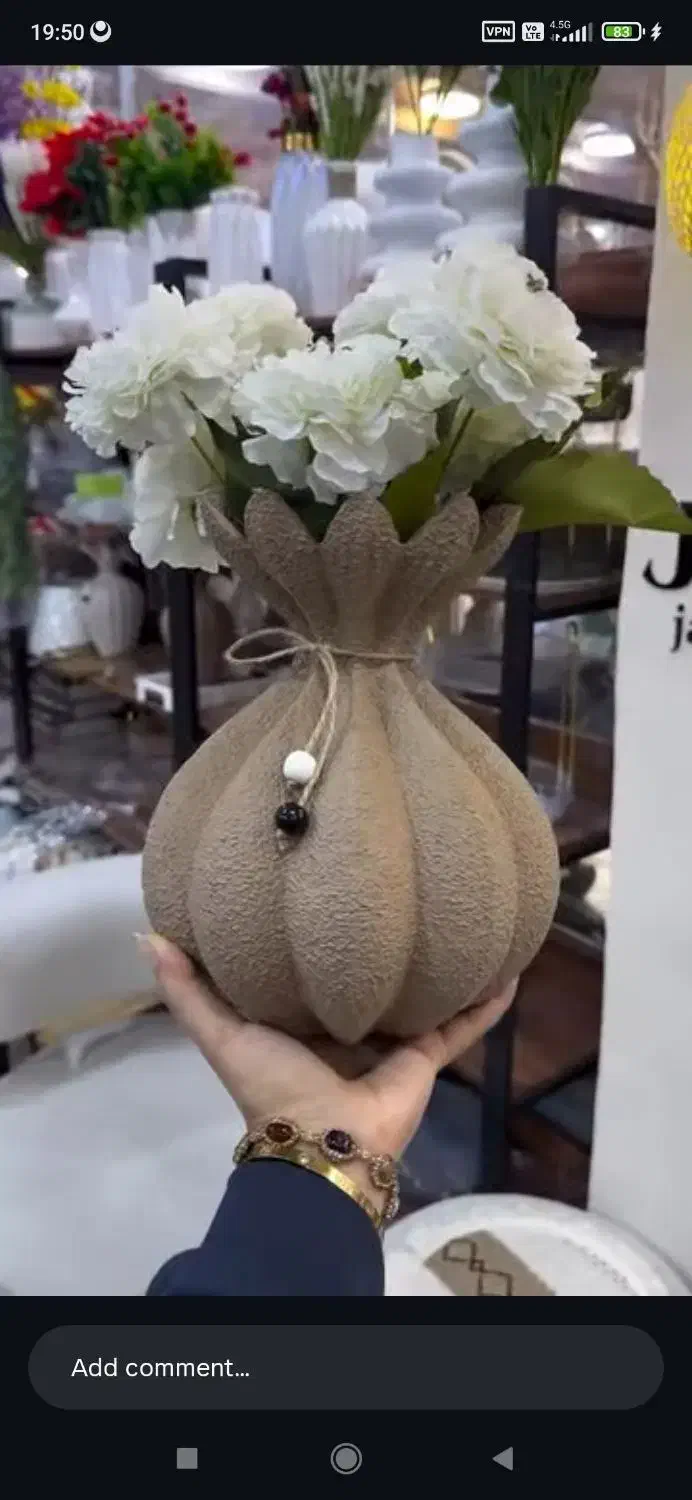 گلدان فانتزی لوکس|صنایع دستی و سایر لوازم تزئینی|سراب, |دیوار