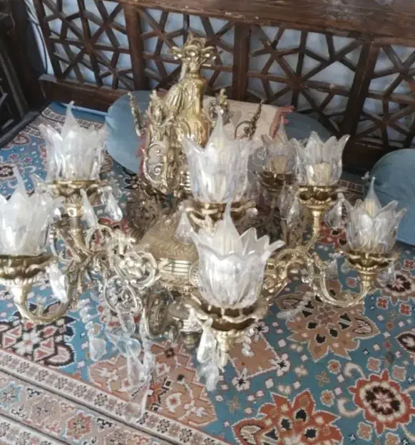 لوستر برنز|لوستر و چراغ آویز|قم, تولید دارو و یخچال|دیوار