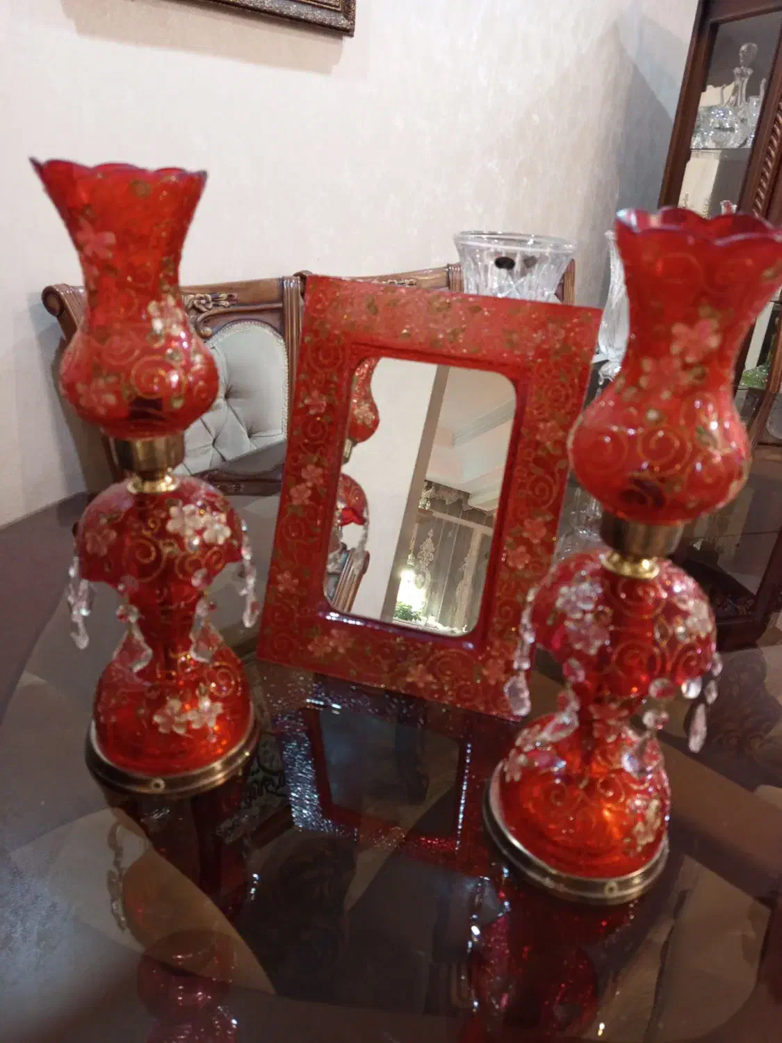 آینه وشمعدان عروس|صنایع دستی و سایر لوازم تزئینی|تهران, سازمان برنامه جنوبی|دیوار