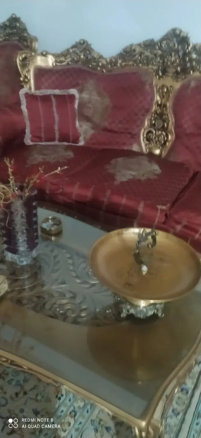 مبلمان استیل سلطنتی هفت نفره با ناهار خوری ۱۲ نفره|مبلمان خانگی و میز عسلی|اهواز, اسماعیلیه|دیوار