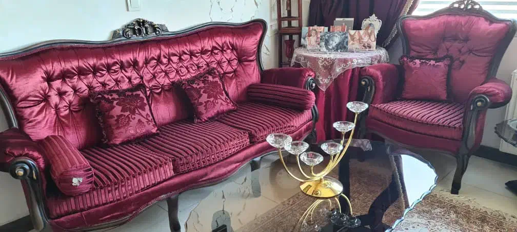 سرویس مبل ۹ نفره میز نهار خوری ۸ نفره|مبلمان خانگی و میز عسلی|تهران, کوی بیمه|دیوار