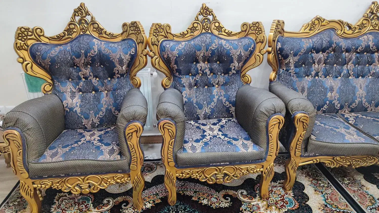 مبل سلطنتی ۷ نفره|مبلمان خانگی و میز عسلی|محمدیه-قزوین, |دیوار