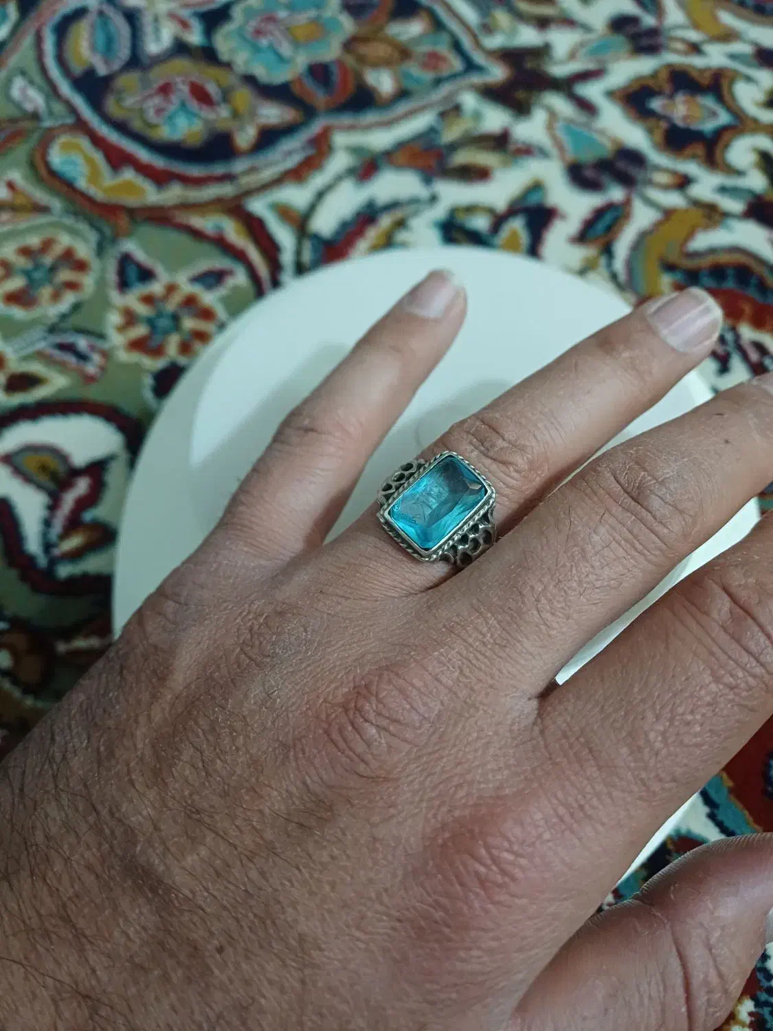 انگشتر توپاز شفق(شوه)ستاره سلیمان|جواهرات|اراک, |دیوار