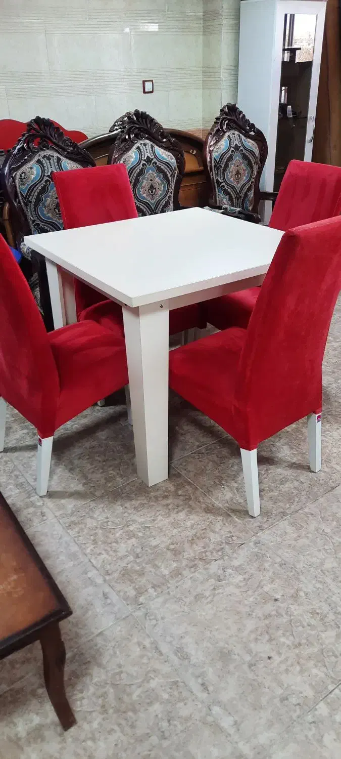 میز غذا خوری،|میز و صندلی غذاخوری|باسمنج, |دیوار