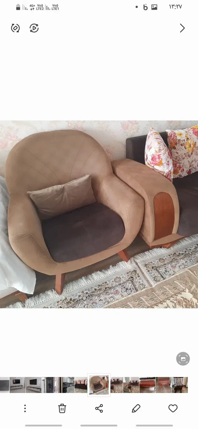 مبل راحتی و صندلی راک|مبلمان خانگی و میز عسلی|کرمانشاه, |دیوار