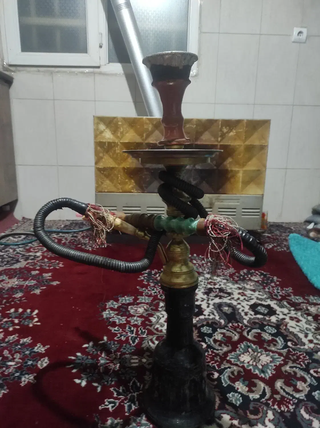 قلیون برنجی|صنایع دستی و سایر لوازم تزئینی|هشتگرد, هشتگرد قدیم|دیوار