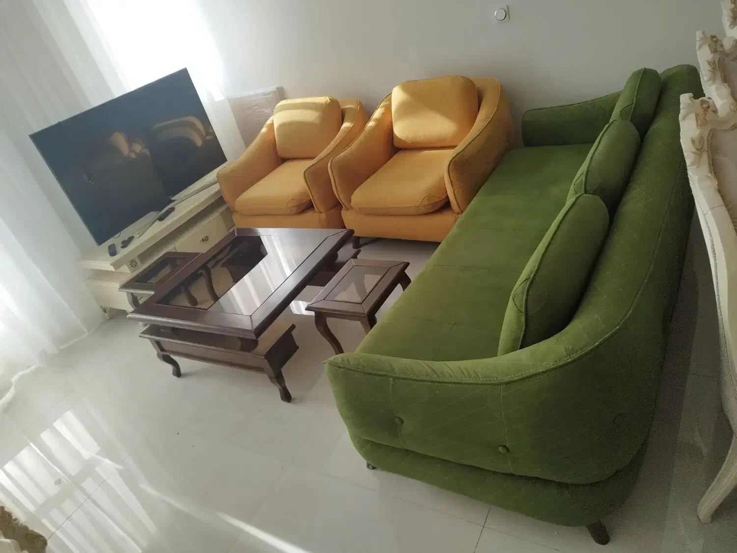 مبل راحتی نیم ست در حد نو|مبلمان خانگی و میز عسلی|تهران, شهرک شهید باقری|دیوار