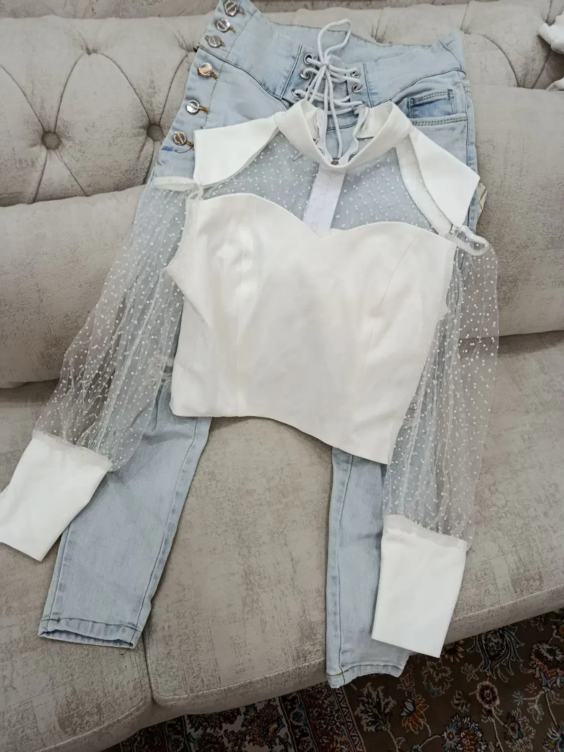 شومیز و شلوار لی مجلسی اسپرت|لباس|قدس, شهرقدس|دیوار