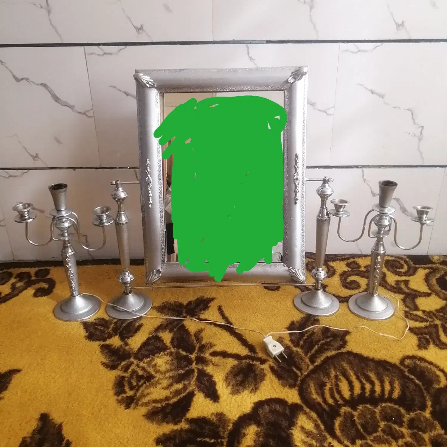 آینه و شمعدان|آینه|شیراز, سلطان آباد|دیوار