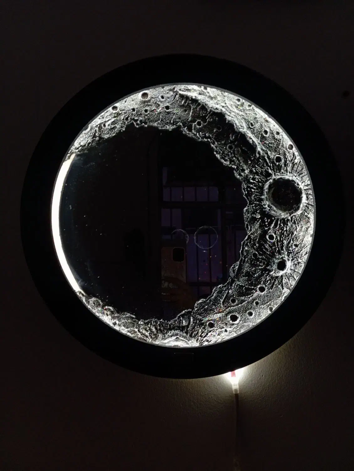 آینه ماه سایز ۵۰|آینه|هشتگرد, هشتگرد قدیم|دیوار