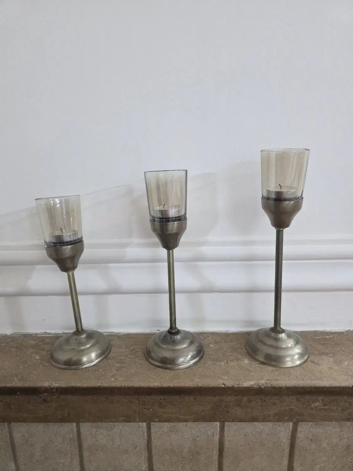 جاشمعی آنتیک سه تایی|مجسمه، تندیس، ماکت|مشهد, کوه سنگی|دیوار