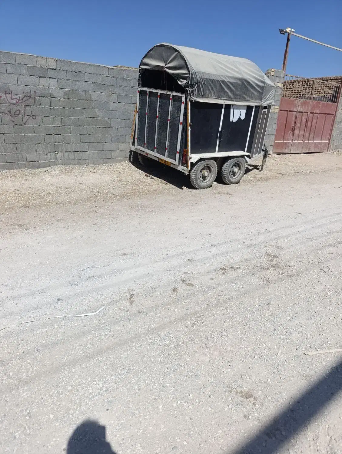 اسبکش دو اسب آماده به کار|اسب و تجهیزات اسبسواری|برخوار, |دیوار