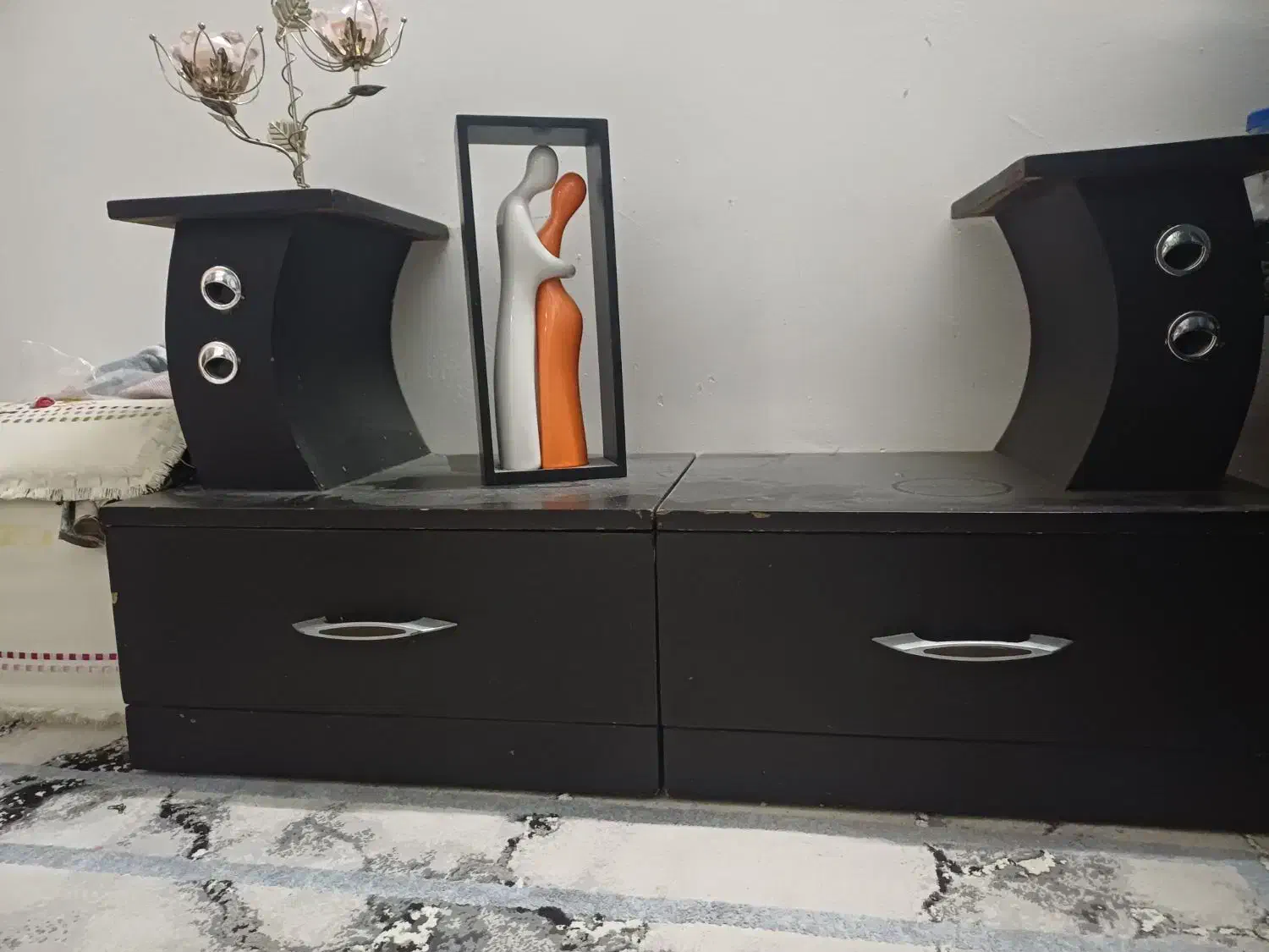 تخت و دراور و پاتختی جنس چوب|تخت و سرویس خواب|قوچان, |دیوار