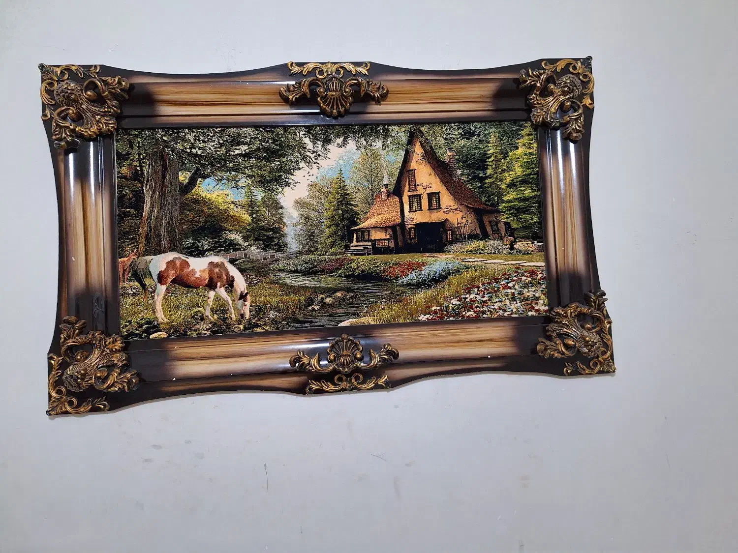 تابلو فرش و گل و گلدان|تابلو فرش|نورآباد, |دیوار